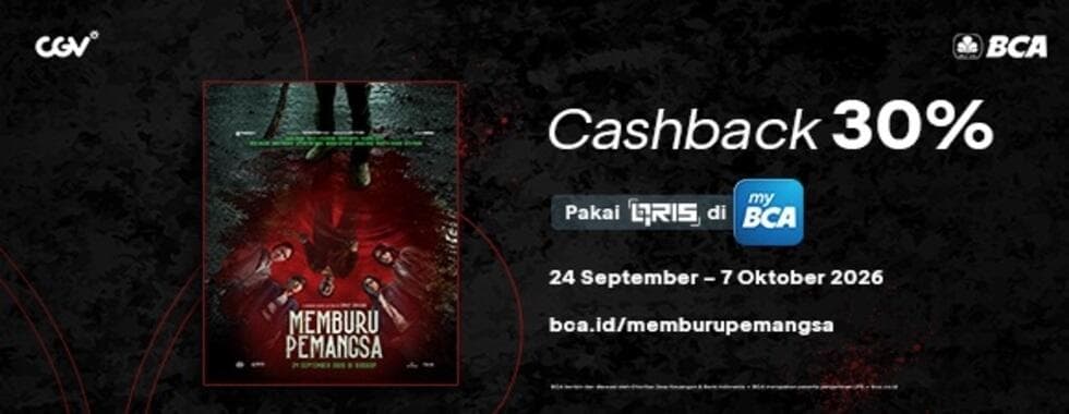 Promo CGV x BCA: Cashback 30%
